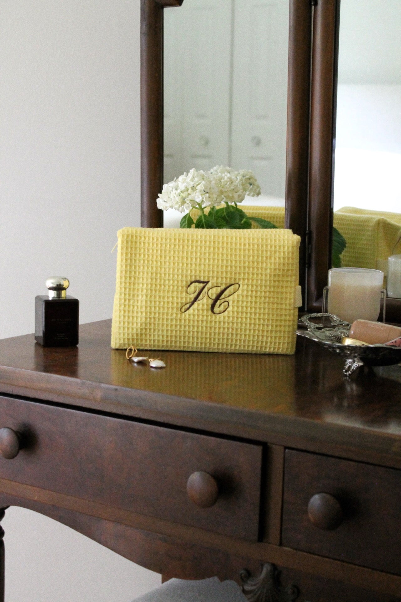 The Monogram Waffle Pouch