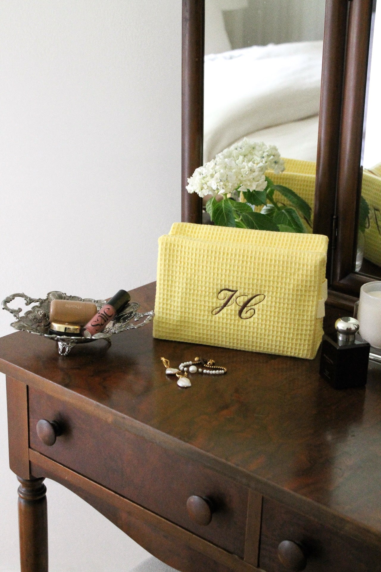 The Monogram Waffle Pouch